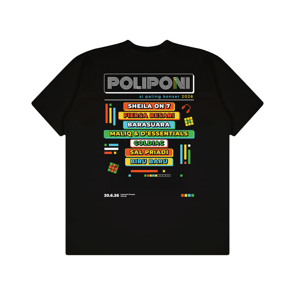 Kaos Reguler Official Merch Poliponi x Dagadu Malang 2026