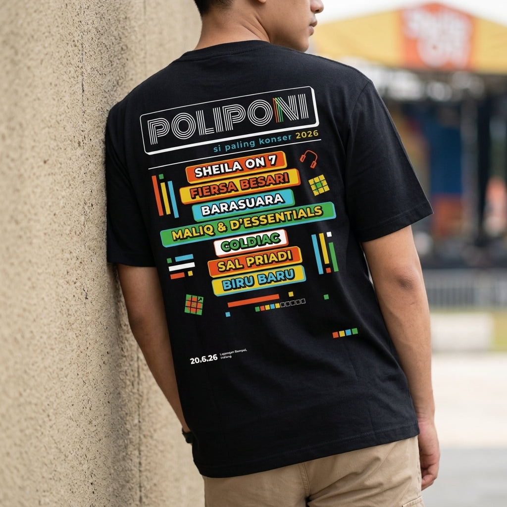 Kaos Merch Poliponi x Dagadu Malang