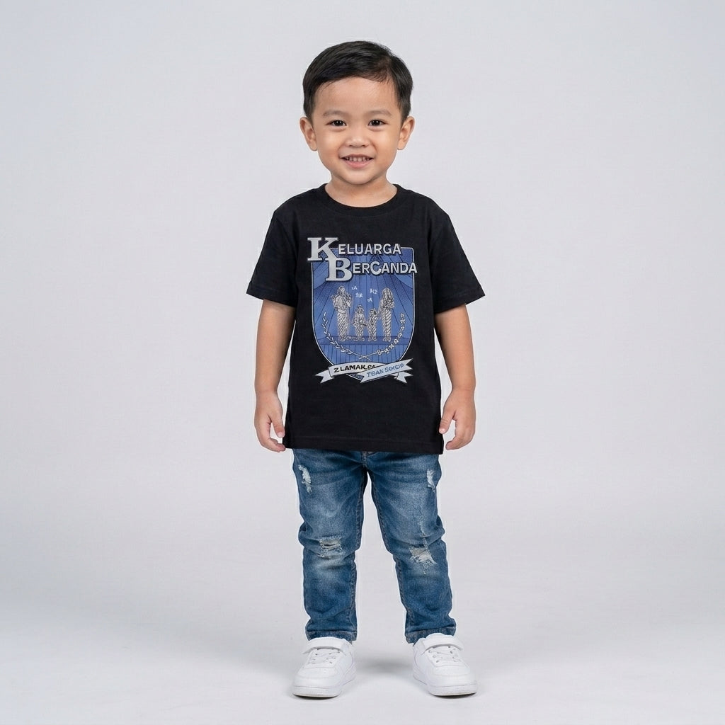 Dagadu Kids T-Shirt Keluarga Bercanda | Kaos Anak Laki-laki Perempuan | Cotton Combed