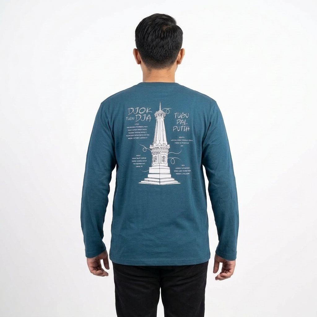 Dagadu Kaos Pria Lengan Panjang Reguler Sketsa Cotton Combed 24S