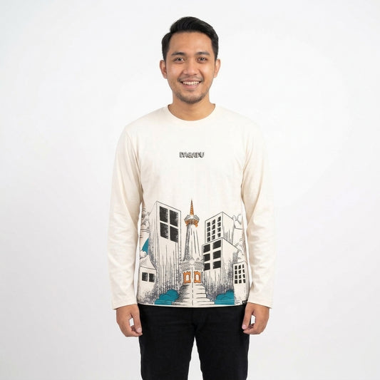 Dagadu Kaos Pria Lengan Panjang Reguler Scape Cotton Combed 24S