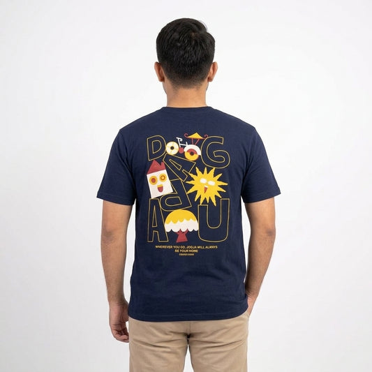 Dagadu Kaos Pria Lengan Pendek Reguler Wherever You Go Cotton Combed 24S