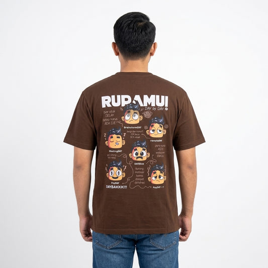 Dagadu Kaos Pria Lengan Pendek Reguler Rupamu Cotton Combed 24S
