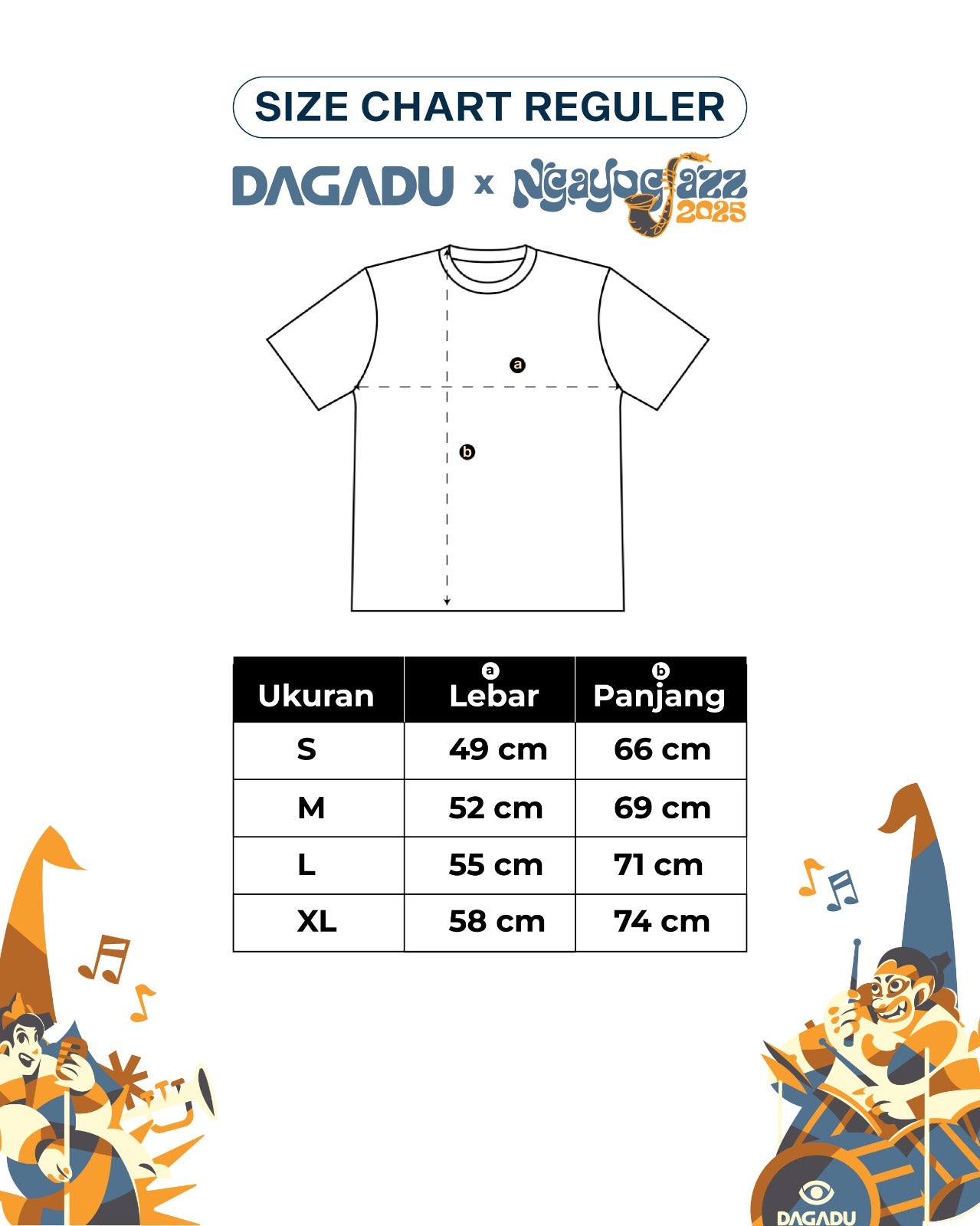 Dagadu Rib Long Sleeve Official Merch Ngayogjazz 2025 - Navy