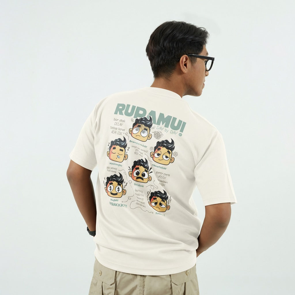 Dagadu Kaos Pria Lengan Pendek Reguler Rupamu Cotton Combed 24S