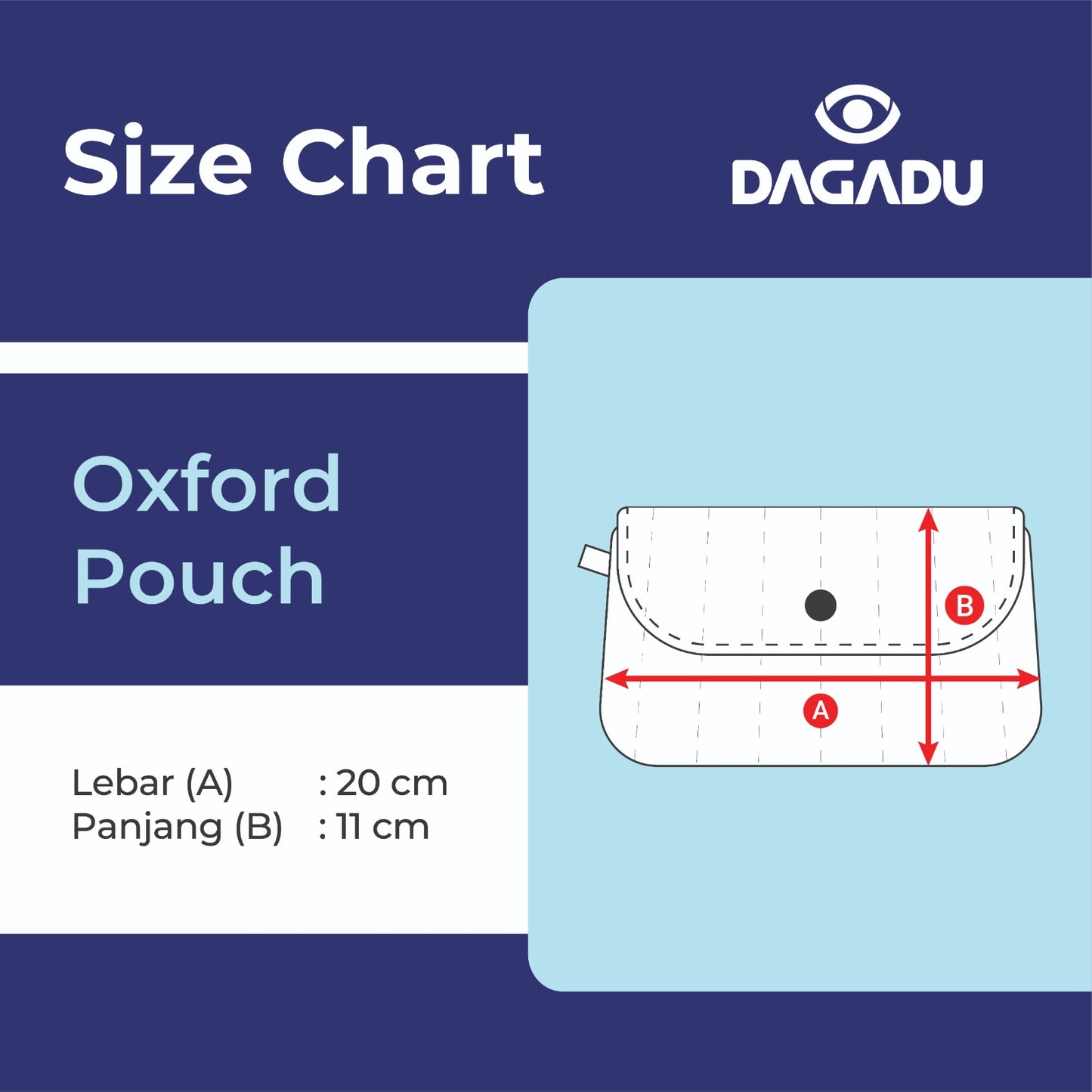 Dagadu Pouch Canvas Strap | Pouch Organizer Makeup Kosmetik