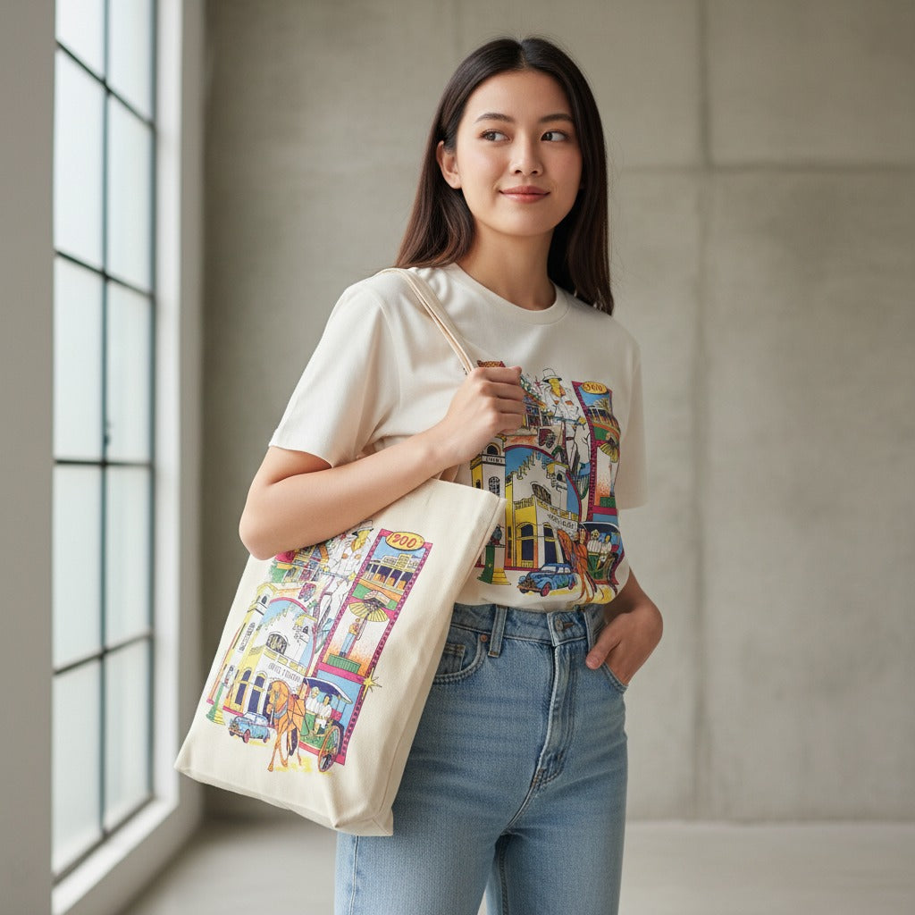 Dagadu Bundling Exclusive Malioboro 1900 (T-Shirt, Totebag, Blocknote, Poster)